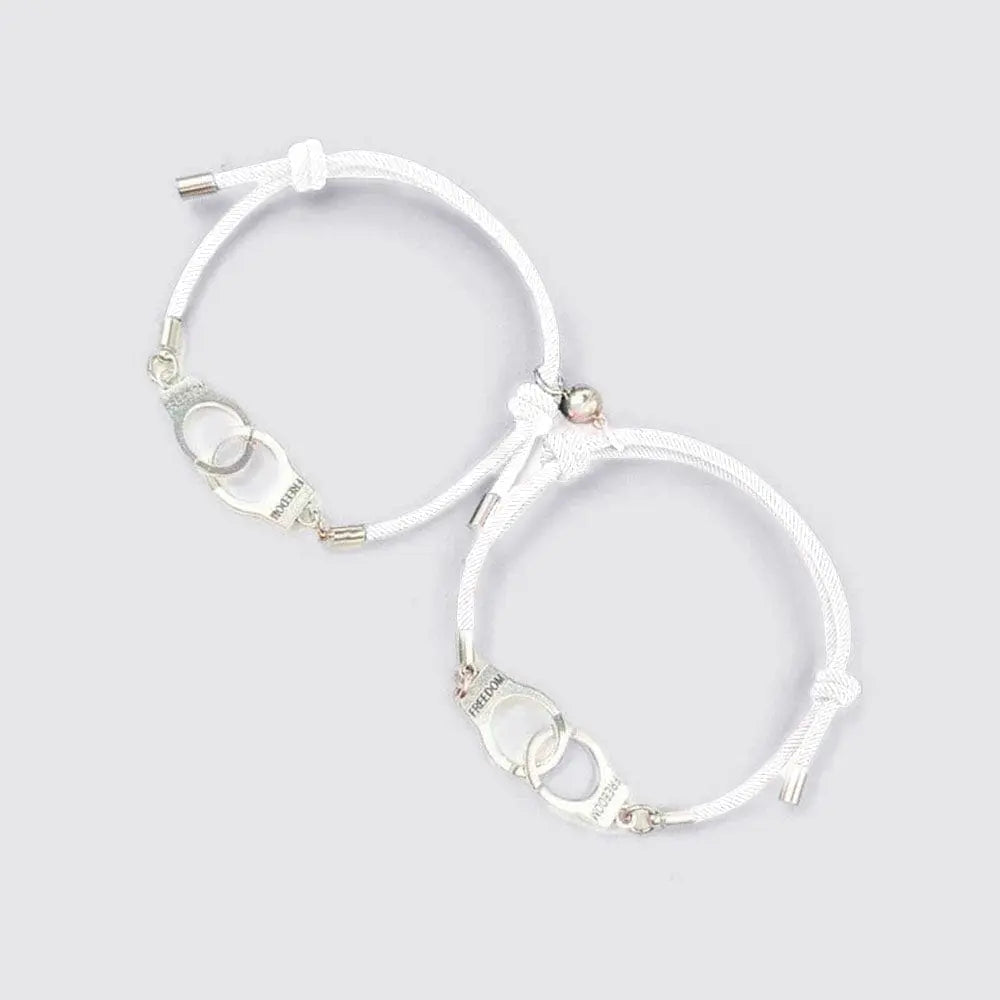 Bracelet Menotté Homme Femme Blanc / Ajustable