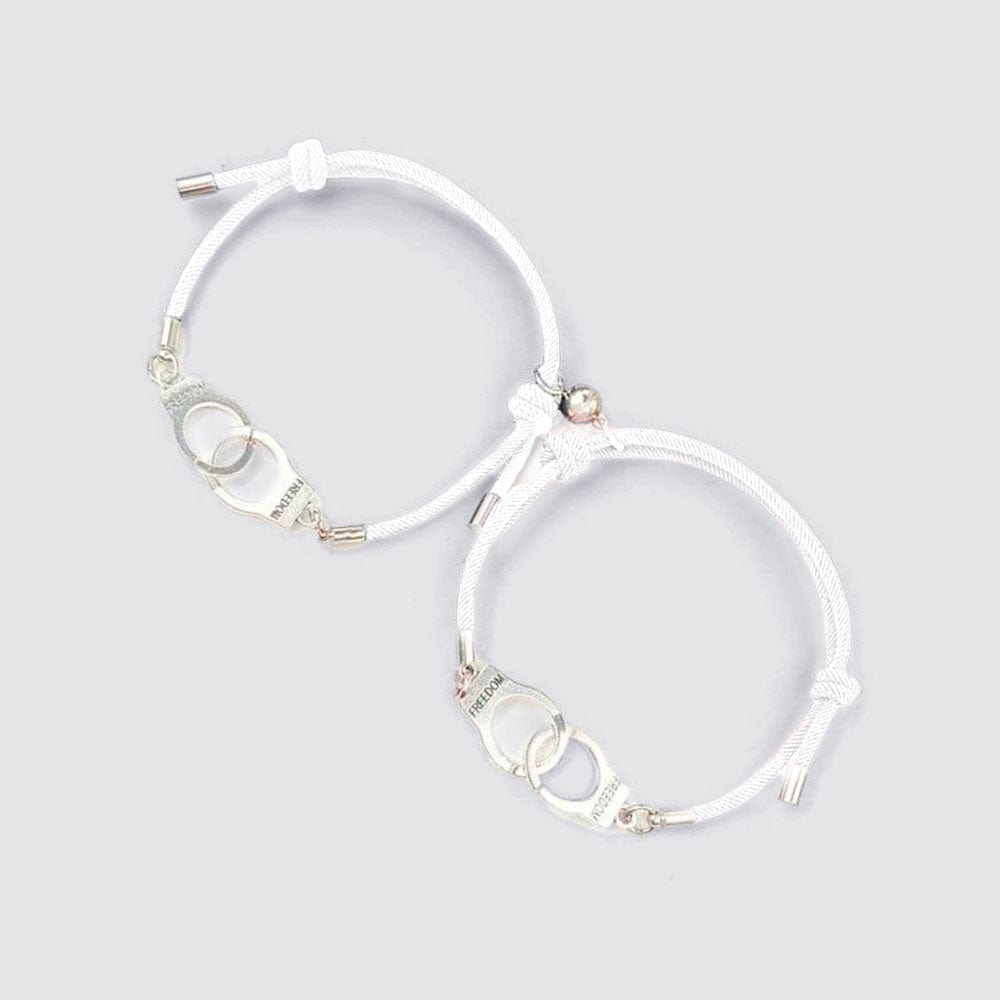 Blanc / Ajustable Bracelet Couple