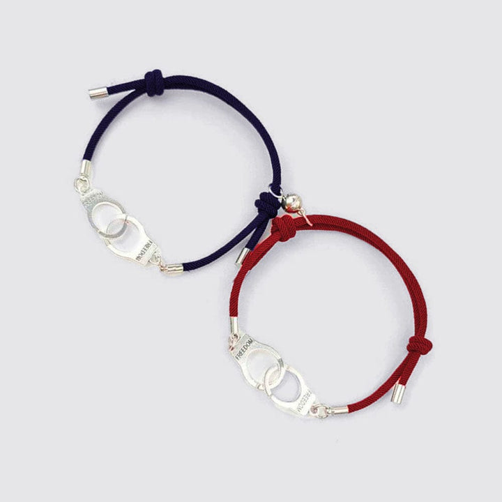 Bracelet Menotté Homme Femme Bleu-Bordeaux / Ajustable