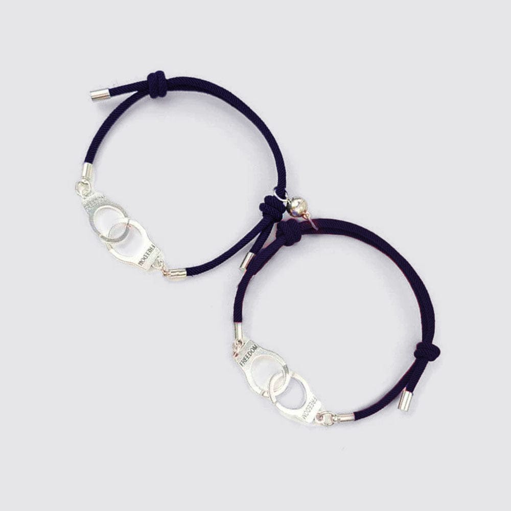 Bracelet Menotté Homme Femme Bleu-Marine / Ajustable