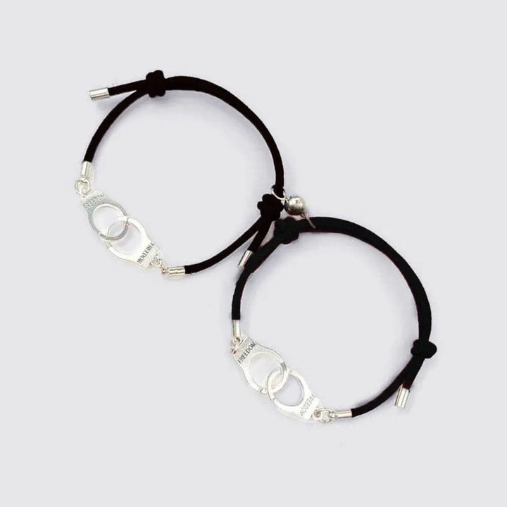 Bracelet Menotté Homme Femme Noir / Ajustable