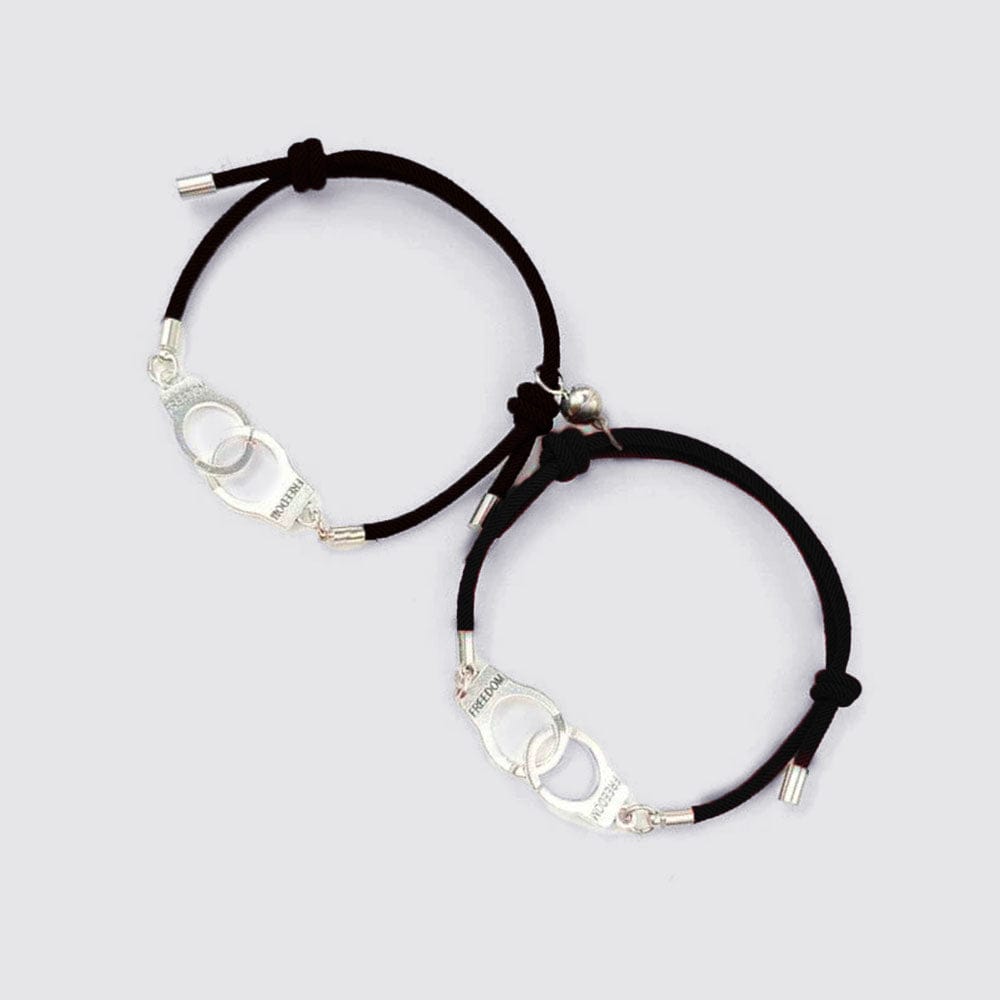 Bracelet Menotté Homme Femme Noir / Ajustable