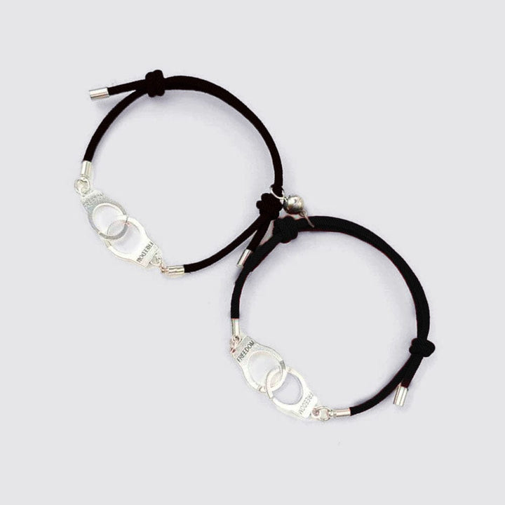Bracelet Menotté Homme Femme Noir / Ajustable