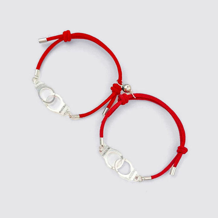 Bracelet Menotté Homme Femme Rouge / Ajustable