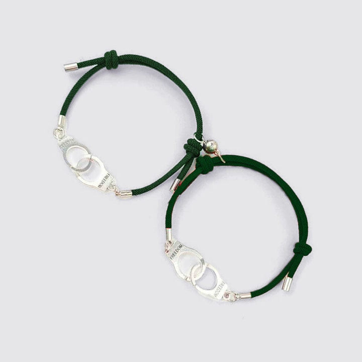 Bracelet Menotté Homme Femme Vert / Ajustable