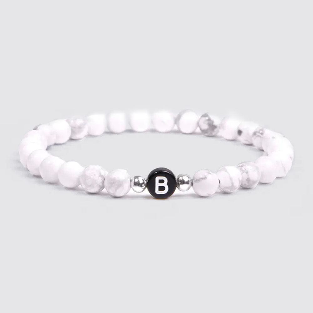 Blanc-Howlite / A / 19CM Bracelet Couple