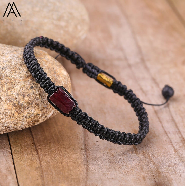Bracelet Union Couple Garnet / Ajustable