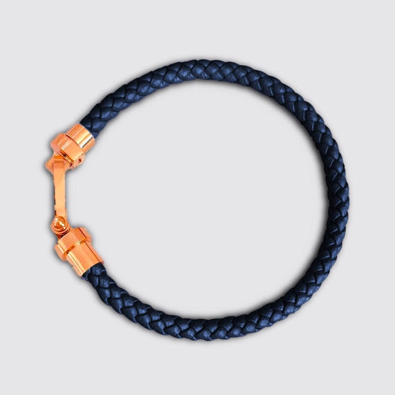 Bracelet Unisex Couple Bleu / 17cm / Or-Rose