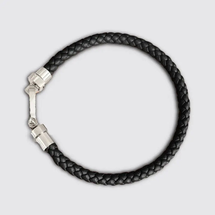 Bracelet Unisex Couple Noir / 17cm / Argent