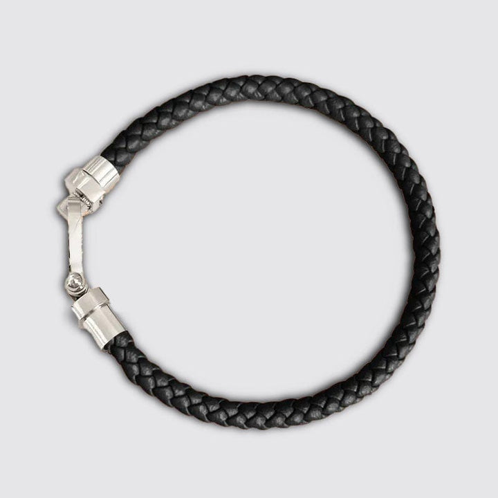 Bracelet Unisex Couple Noir / 17cm / Argent
