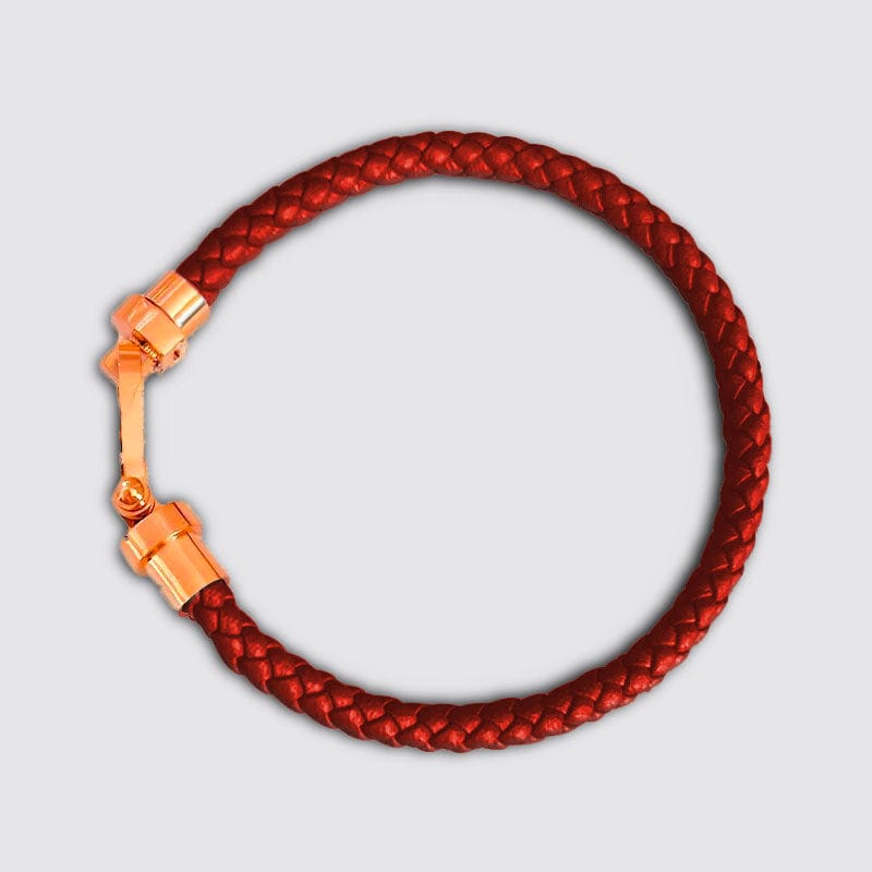 Bracelet Unisex Couple Rouge / 17cm / Or-Rose