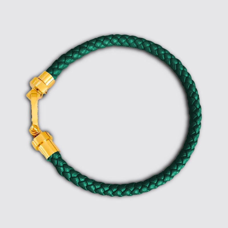 Bracelet Unisex Couple Vert / 18cm / Or