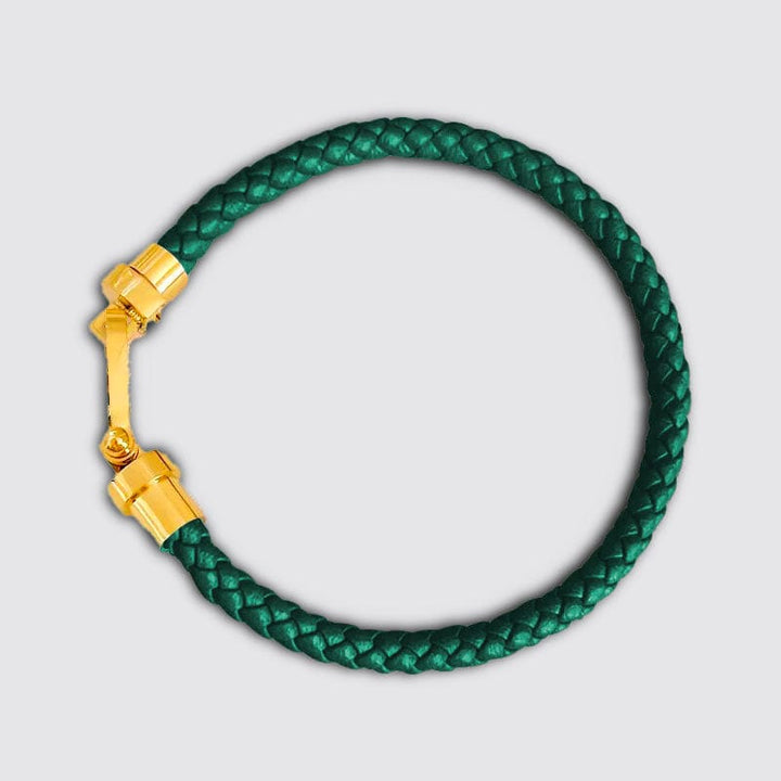 Bracelet Unisex Couple Vert / 18cm / Or