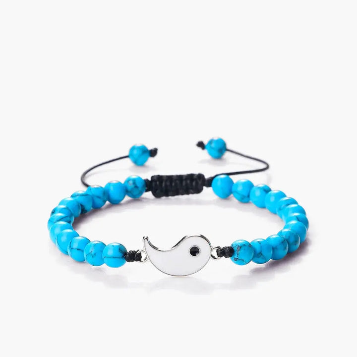 Bracelet Yin Yang De l’Amitié Bleu / Yang