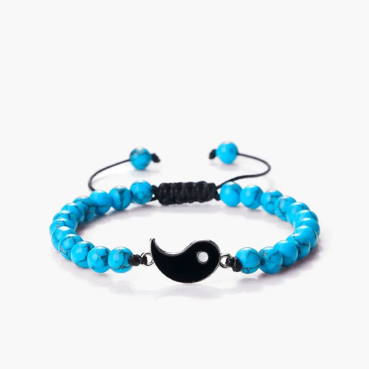 Bracelet Yin Yang De l’Amitié Bleu / Yin