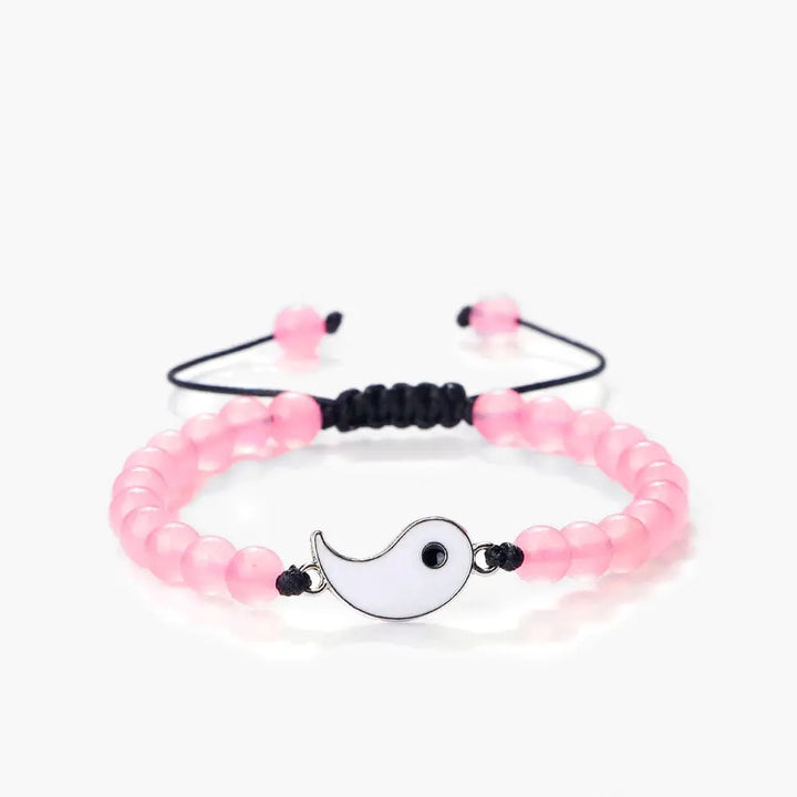 Bracelet Yin Yang De l’Amitié Rose / Yang