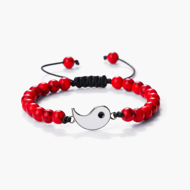 Bracelet Yin Yang De l’Amitié Rouge / Yang
