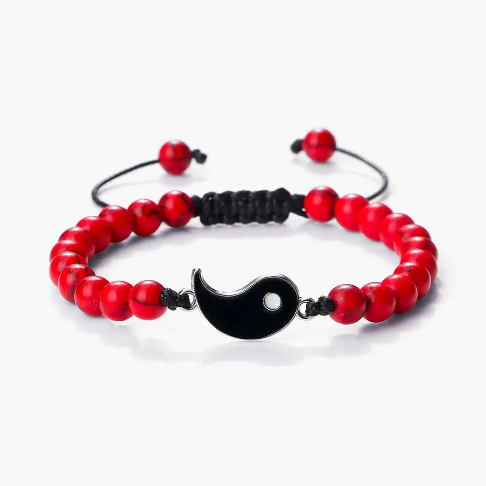 Bracelet Yin Yang De l’Amitié Rouge / Yin