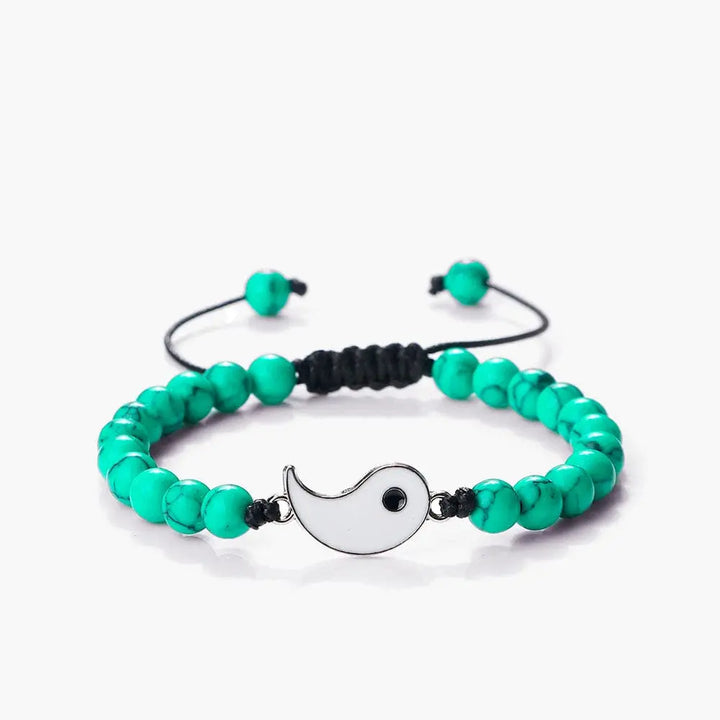 Bracelet Yin Yang De l’Amitié Vert / Yin