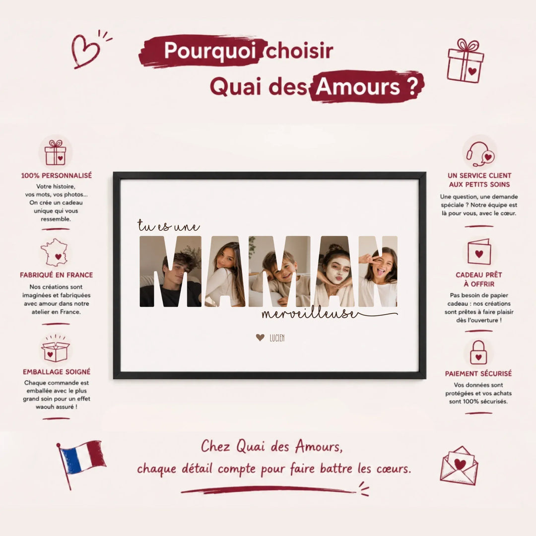 Cadeau fête des mères | Poster meilleure maman