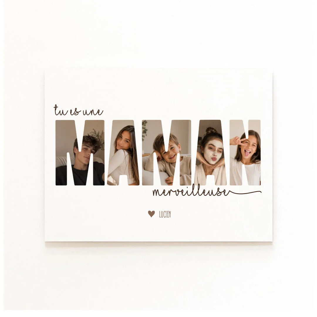 Cadeau fête des mères | Poster meilleure maman Affiche Paysage / Poster sans cadre / A4 21x29.7 cm