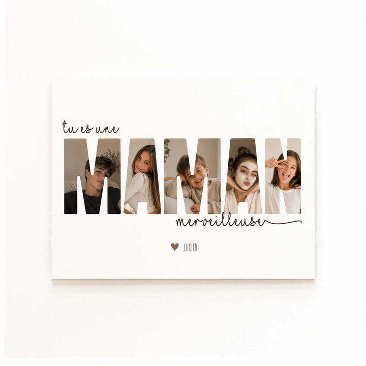 Cadeau fête des mères | Poster meilleure maman Affiche Paysage / Poster sans cadre / A4 21x29.7 cm