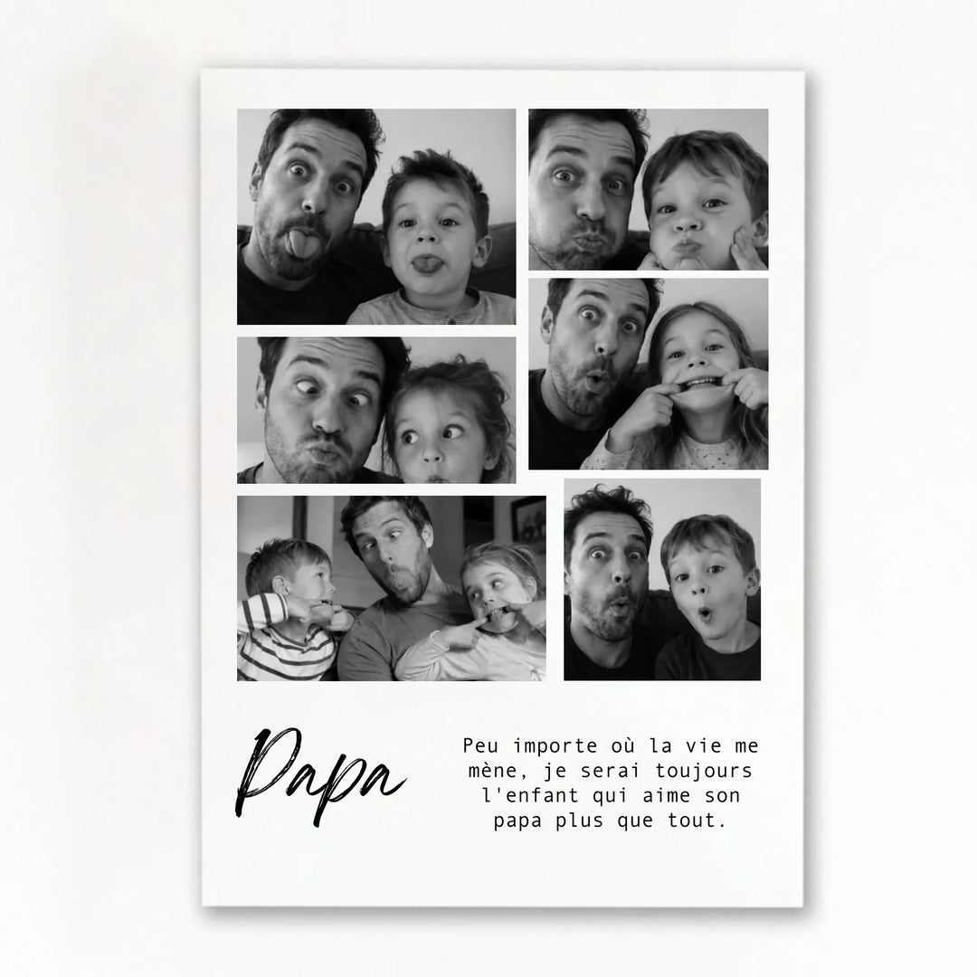 Cadeau fête des pères photo Poster sans cadre / A4 21x29.7 cm
