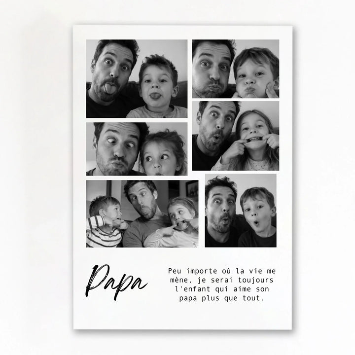 Cadeau fête des pères photo Poster sans cadre / A4 21x29.7 cm