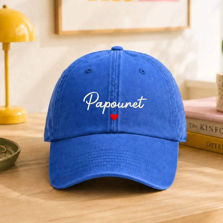 Casquette Personnalisée brodée - Papounet Casquette broderie | Beechfield B655 / Bleu / ONESIZE