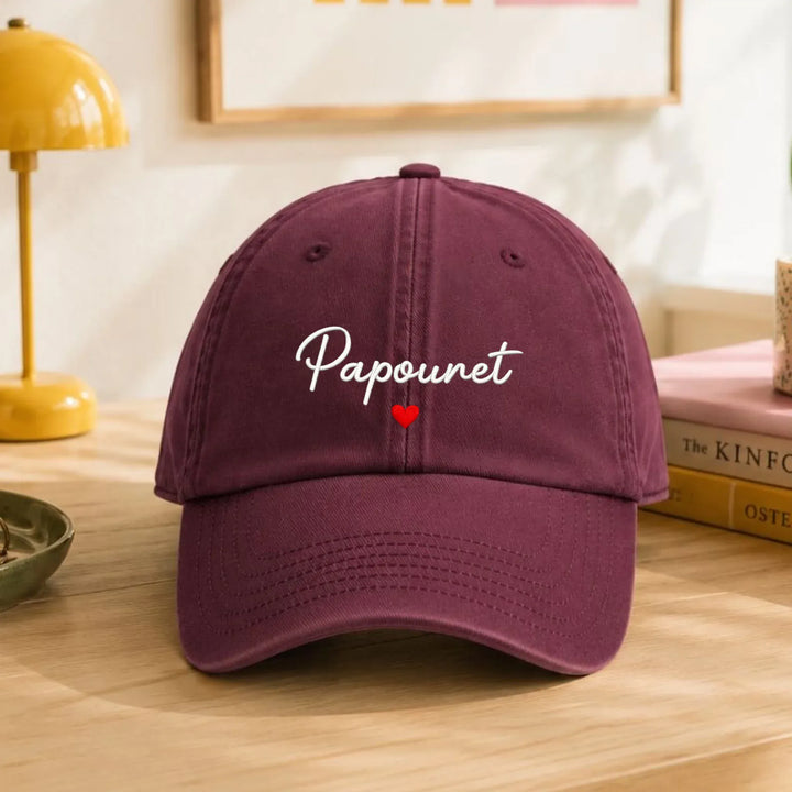Casquette Personnalisée brodée - Papounet Casquette broderie | Beechfield B655 / Rouge / ONESIZE
