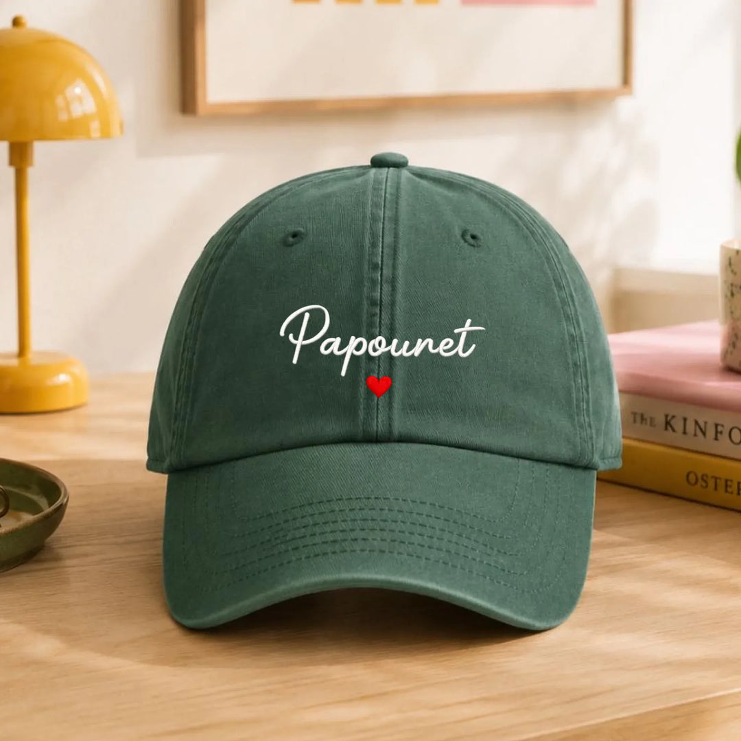 Casquette Personnalisée brodée - Papounet Casquette broderie | Beechfield B655 / Forest / ONESIZE