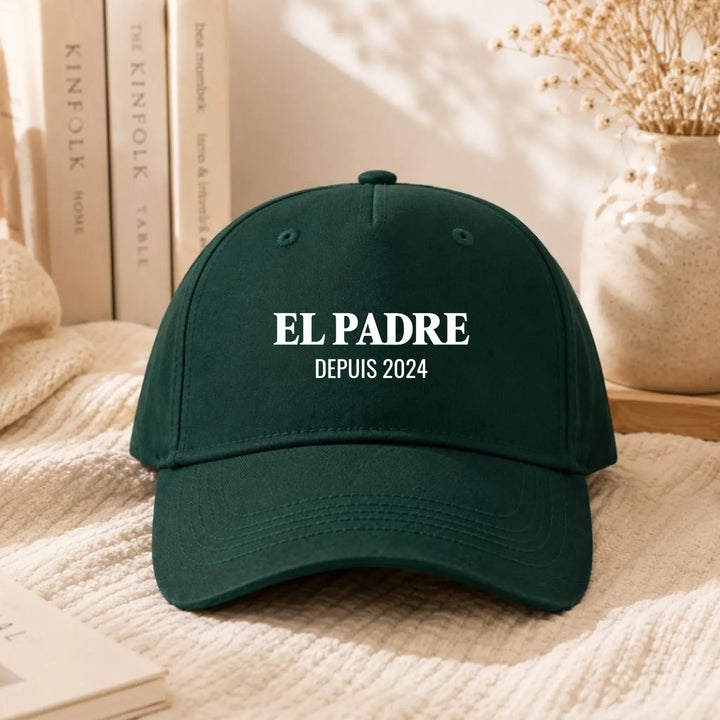 Casquette EL PADRE Casquette PAPA 5-Panel  DTF / Vert Forest / Unique
