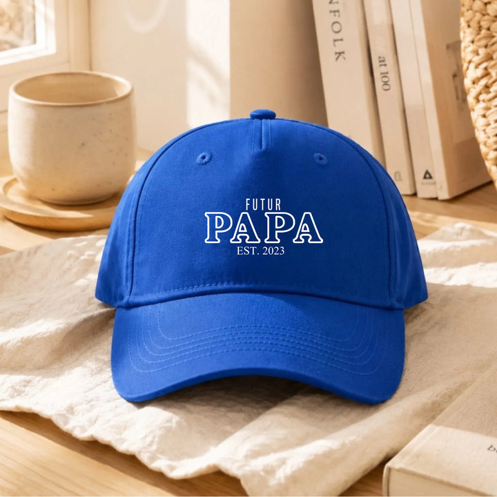 Casquette Futur Papa Casquette PAPA 5-Panel  DTF / Bleu / Unique