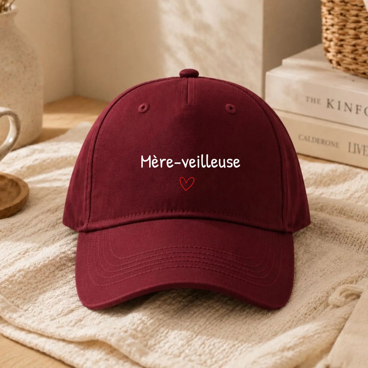 Casquette Mère-veilleuse Casquette MAMA 5-Panel  DTF copy / Bordeaux / Unique