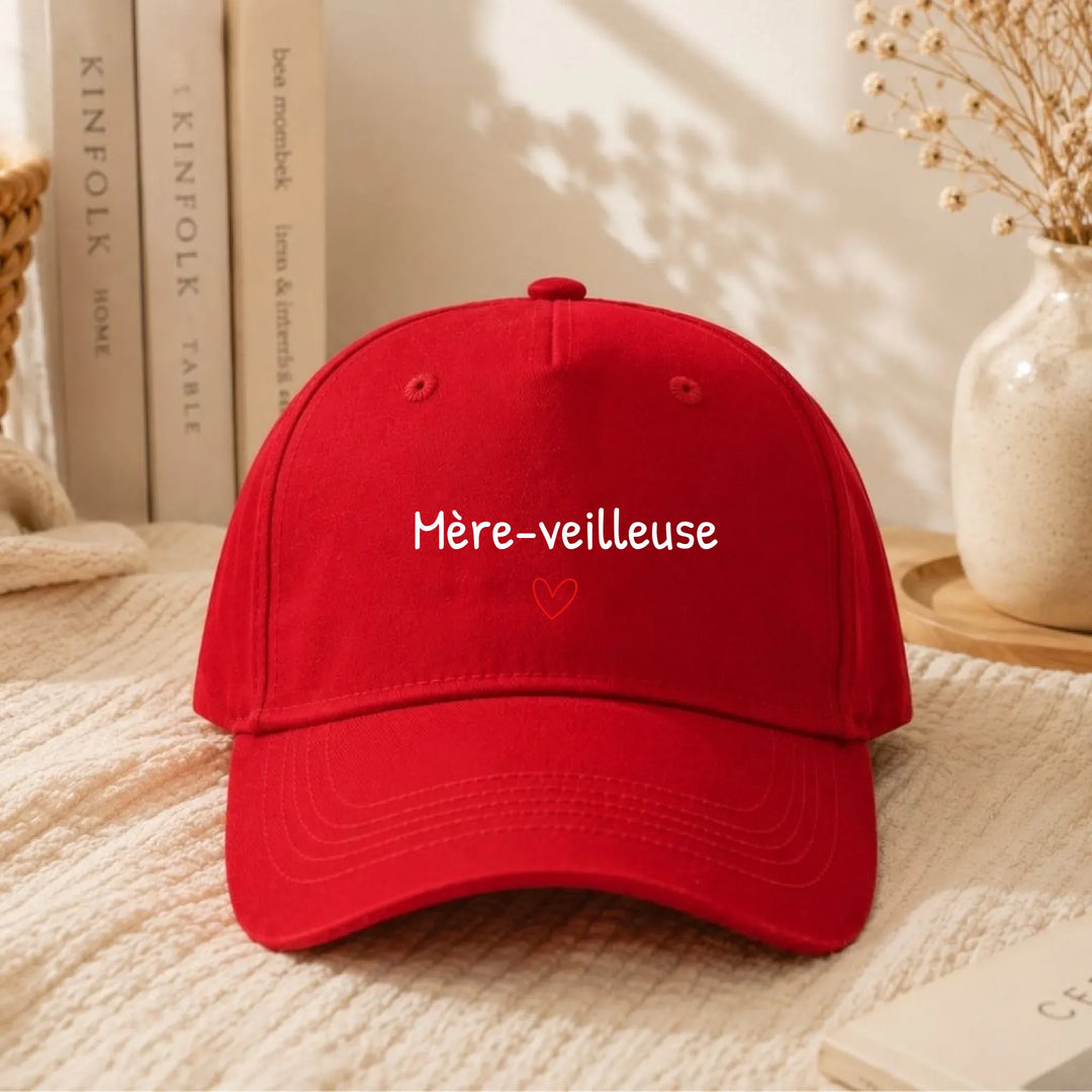 Casquette Mère-veilleuse Casquette MAMA 5-Panel  DTF copy / Rouge / Unique