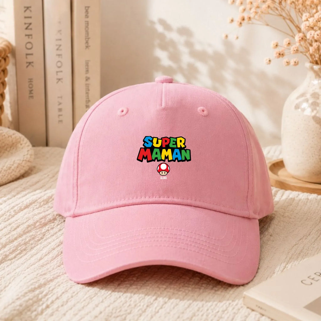 Casquette Super Maman Casquette MAMA 5-Panel  DTF copy / Rose / Unique