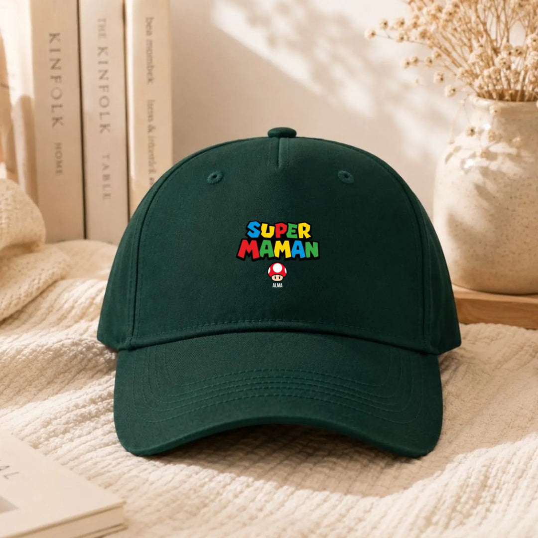 Casquette Super Maman Casquette MAMA 5-Panel  DTF copy / Vert Forest / Unique