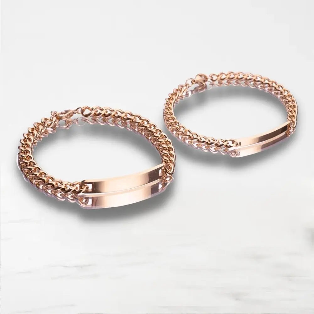 Coffret Bracelet Couple (Personnalisable) Coffret Offert