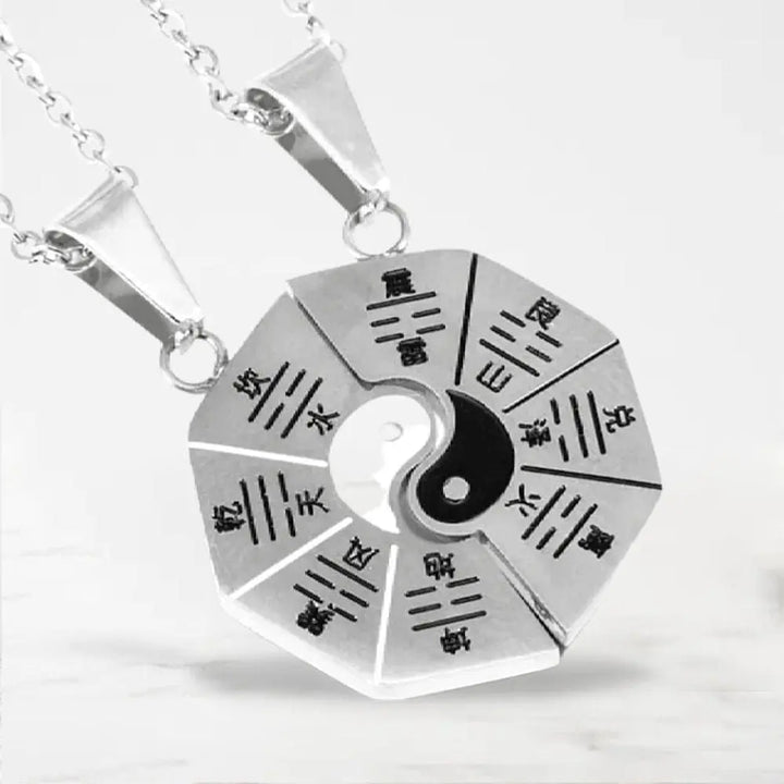 Collier Amour Yin Yang Argent