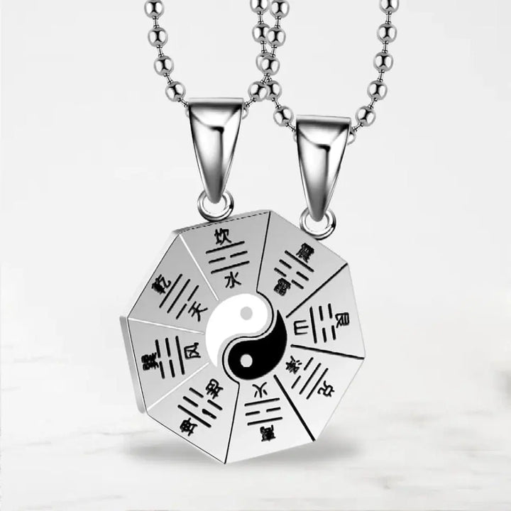 Collier Amour Yin Yang Argent