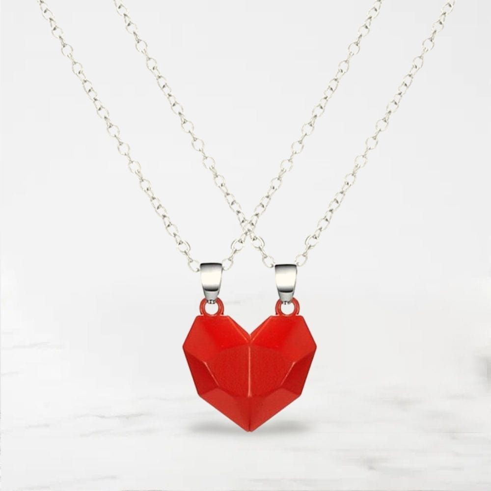 Collier Coeur (A Partager) Rouge