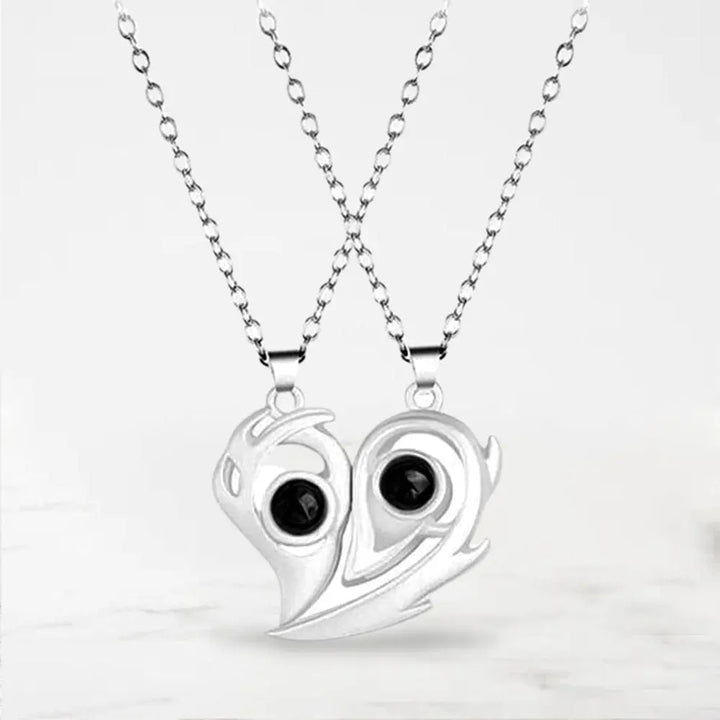 Collier Couple Aimanté Argenté