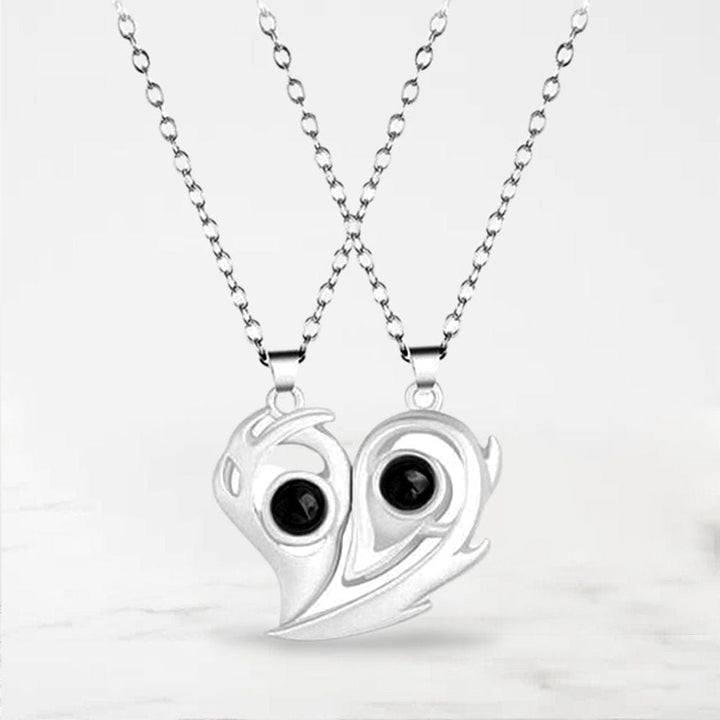 Collier Couple Aimanté Argenté