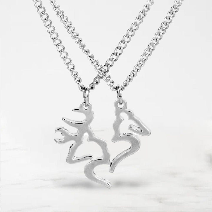 Collier Couple Cerf Argent