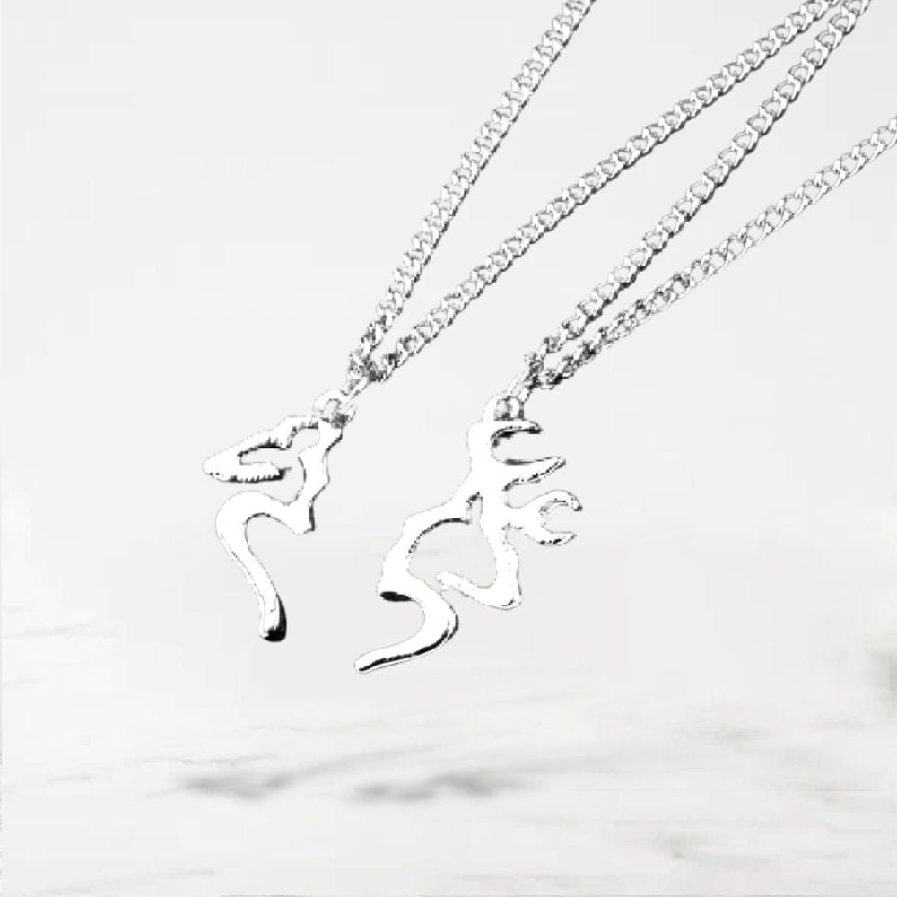 Collier Couple Cerf Argent