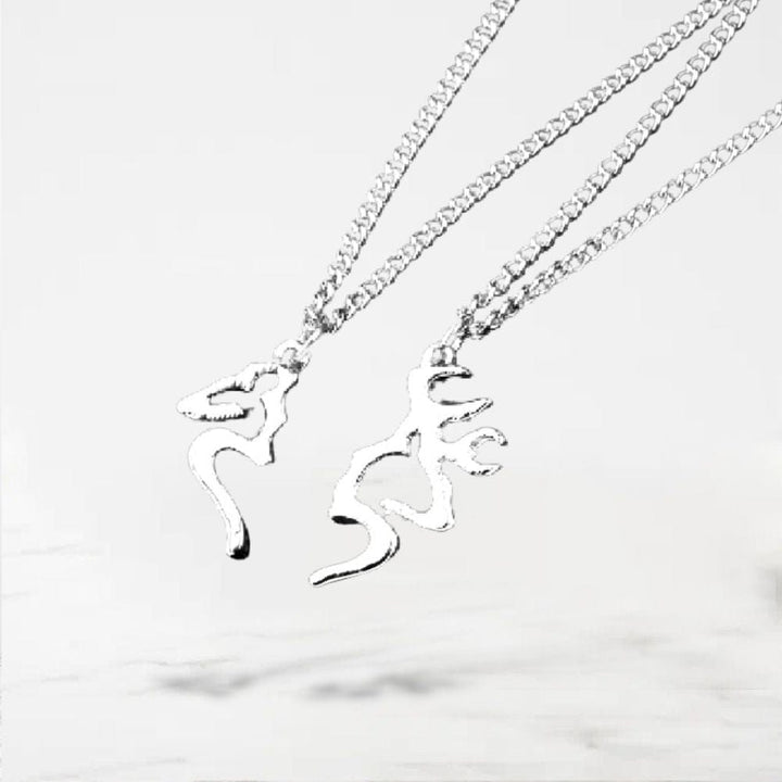 Collier Couple Cerf Argent