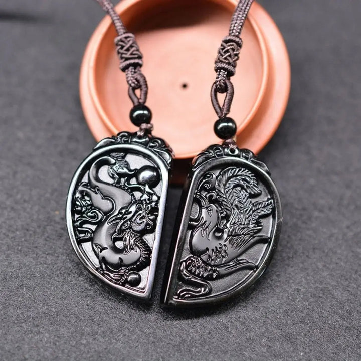 Collier Couple (Deux Parties) Noir