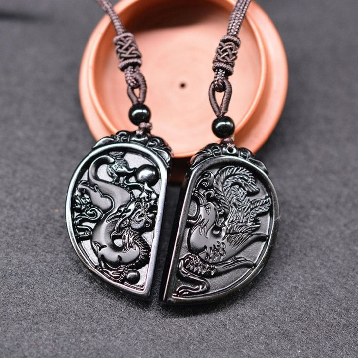 Collier Couple (Deux Parties) Noir