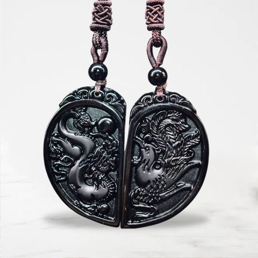 Collier Couple (Deux Parties) Noir