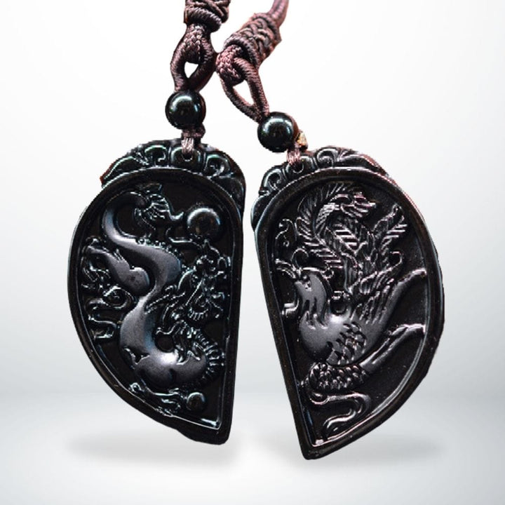 Collier Couple (Deux Parties) Noir